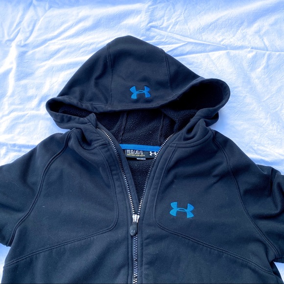 Under Armour Youth Black Fleece Full Zip Hoodie - Picture 4 of 7